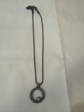 Brighton Black Chain Pendant Crystal Necklace